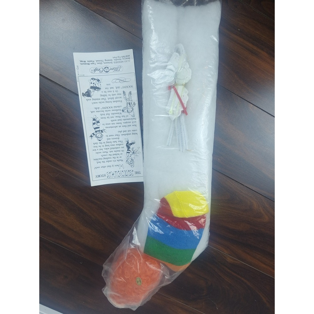 Nostalgic Sunny Sockins Sock Doll Kit 14" 1988 Vintage Rainbow Fibre-Craft KIt